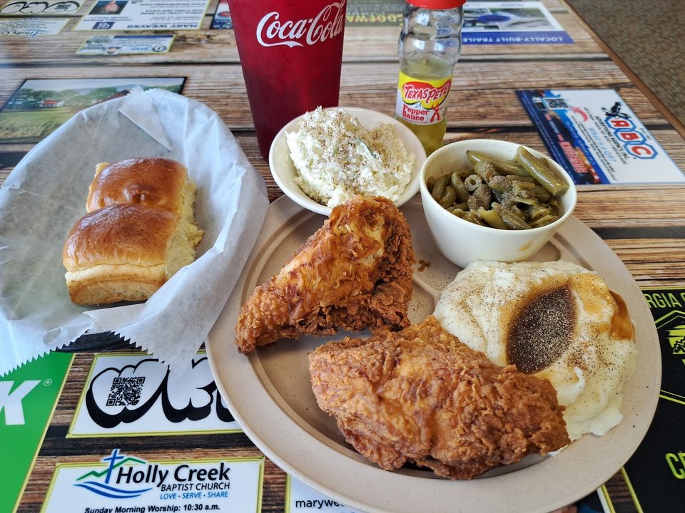 Homestyle entrées served in a casual restaurant.
